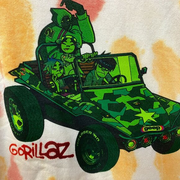 Gorillaz Self-Titled Album Cover Tie-Dye Hoodie Size 3XL - Picture 4 of 4